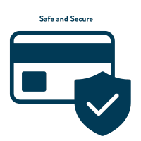 Safe and secure icon at Red Rocks Credit Union