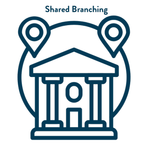 Shared Branching icon at Red Rocks Credit Union